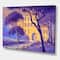 Designart - Street Landscape On Footpath &#x26; Trees In A City - Traditional Canvas Wall Art Print